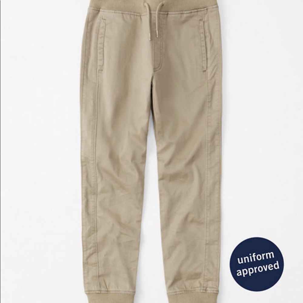 abercrombie kids twill jogger pants